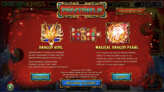 Dragon Kings Slots Symbols