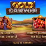 Gold Canyon Slots Start Screen