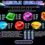 Mega Gems Online Slot Payouts