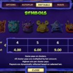 Monster Pop Online Slot Symbols