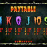 Online Slot Game T-Rex II Low Paying Paytable Screenshot