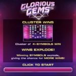 Glorious Gems Online Slot Cluster Wins