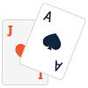 no bust blackjack cards icon
