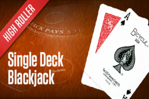 High Roller Single Deck Blackjack Logo