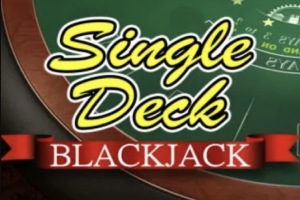 Single Deck Blackjack Table Game Logo