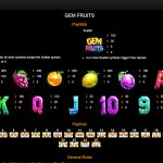 Gem fruits Slot Instructions Screenshot