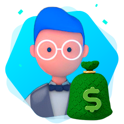 Live Dealer Icon with Money Bag