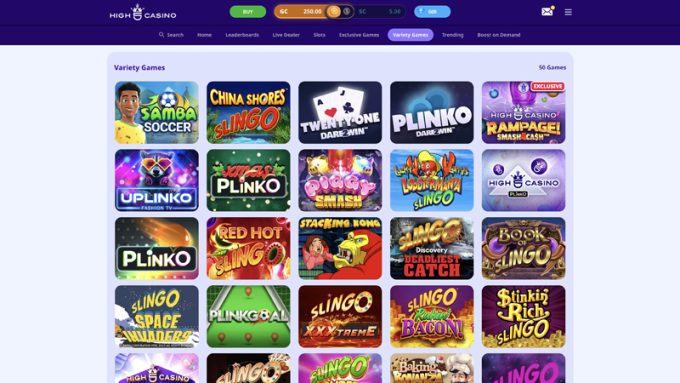 High 5 Casino Games Page Image