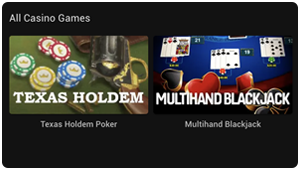 Texas Hold 'Em and Multihand Blackjack are the only table games available at Pulsz