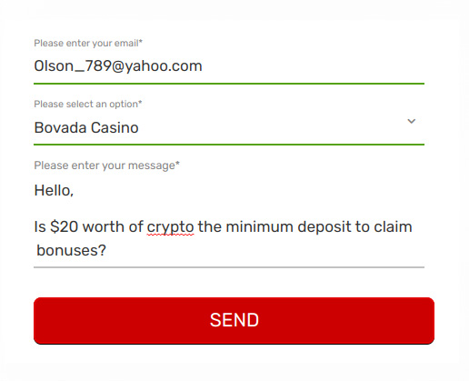 Bovada Email Customer Support
