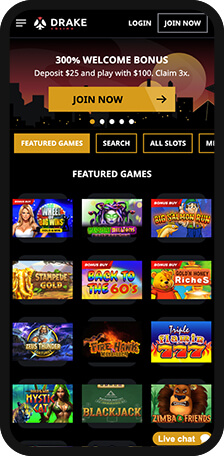 Drake Casino Homepage Mobile