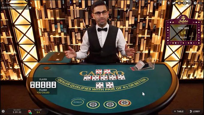Live casino hold'em table online