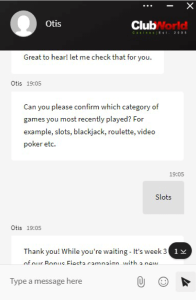 Club World Casinos Chat Support 2