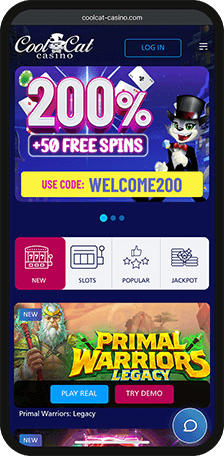 Cool Cat Casino Homepage
