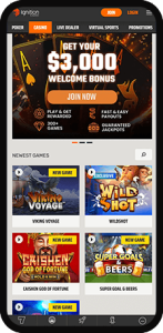 Ignition Casino Homepage Mobile