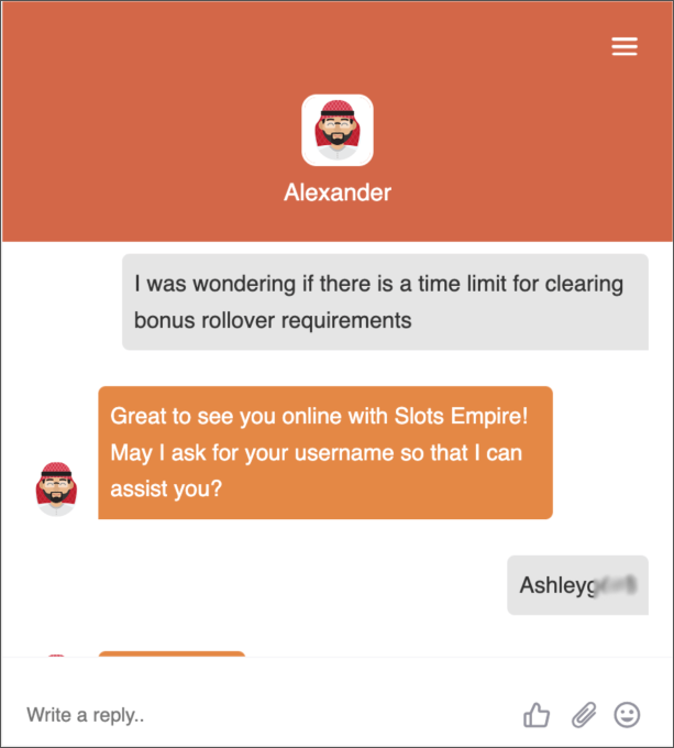 Slots Empire Customer Support Live Chat