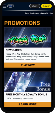 Lincoln Casino Mobile Promotion Page Screenshot