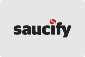 Saucify game provider logo gray background