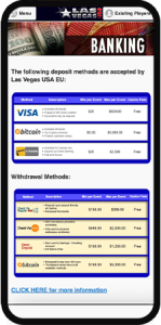 Las Vegas USA Banking Page Mobile