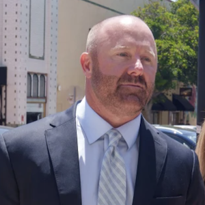 Matthew Boyer bookie pictured outside a court