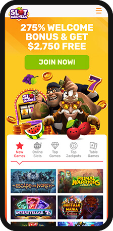 Slot Madness Casino Homepage Mobile