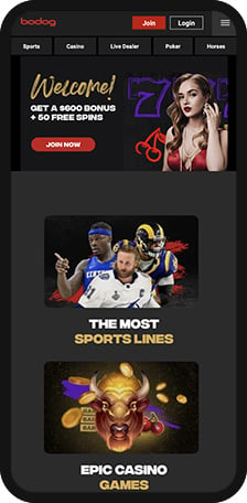 Bodog Homepage Mobile