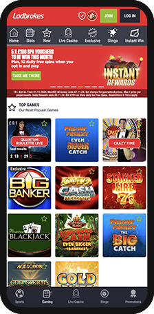 LadBrokes Homepage Mobile