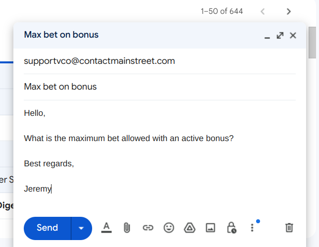 Vegas casino online customer support email